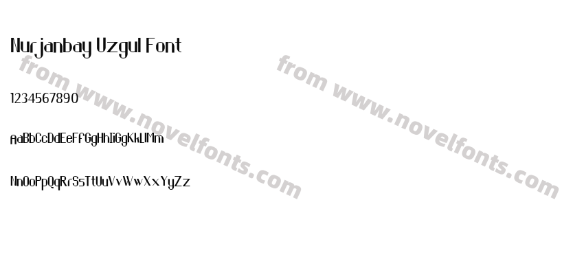 Nurjanbay Uzgul FontPreview