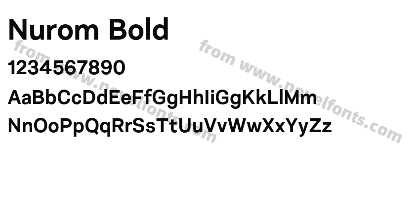 Nurom BoldPreview
