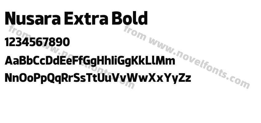 Nusara Extra BoldPreview