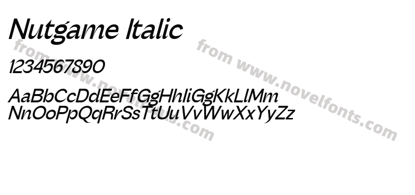 Nutgame ItalicPreview