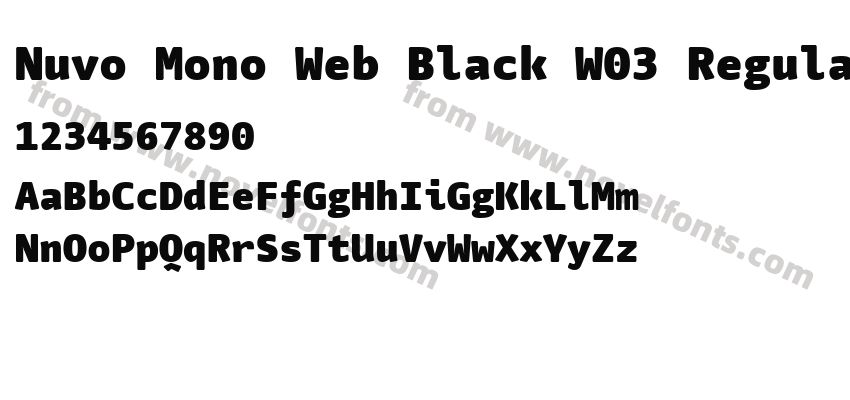 Nuvo Mono Web Black W03 RegularPreview