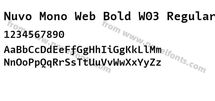 Nuvo Mono Web Bold W03 RegularPreview