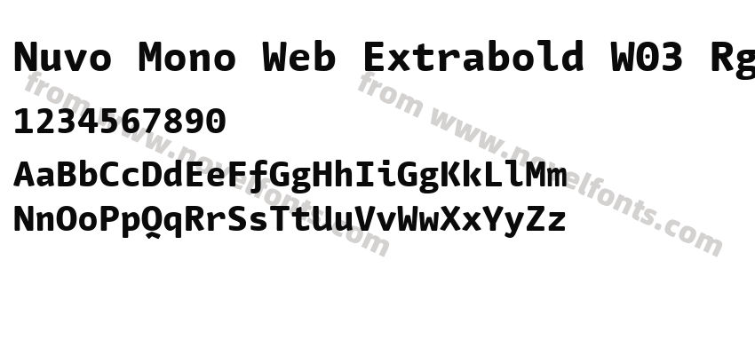 Nuvo Mono Web Extrabold W03 RgPreview