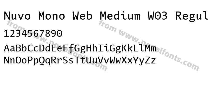 Nuvo Mono Web Medium W03 RegularPreview