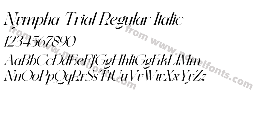 Nympha Trial Regular ItalicPreview