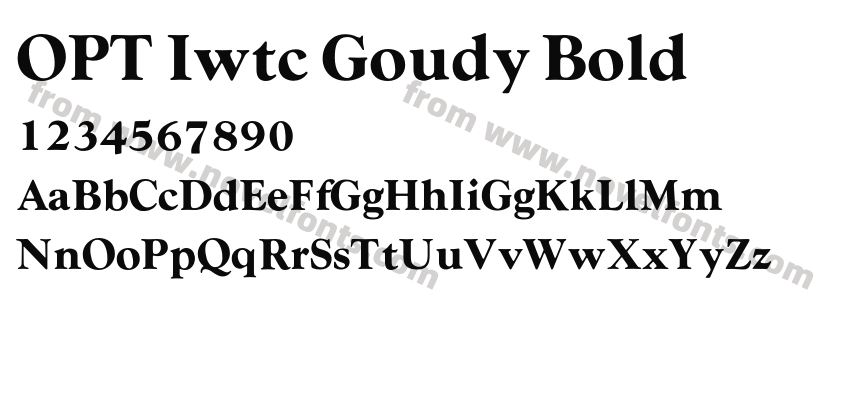 OPT Iwtc Goudy BoldPreview