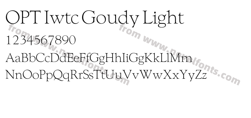 OPT Iwtc Goudy LightPreview
