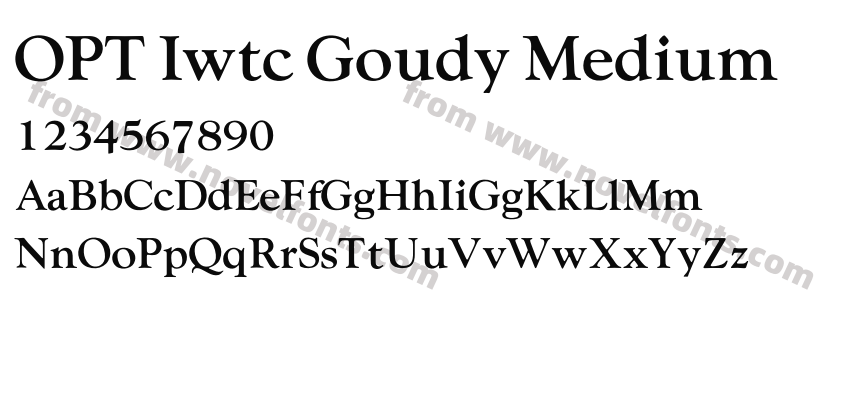 OPT Iwtc Goudy MediumPreview
