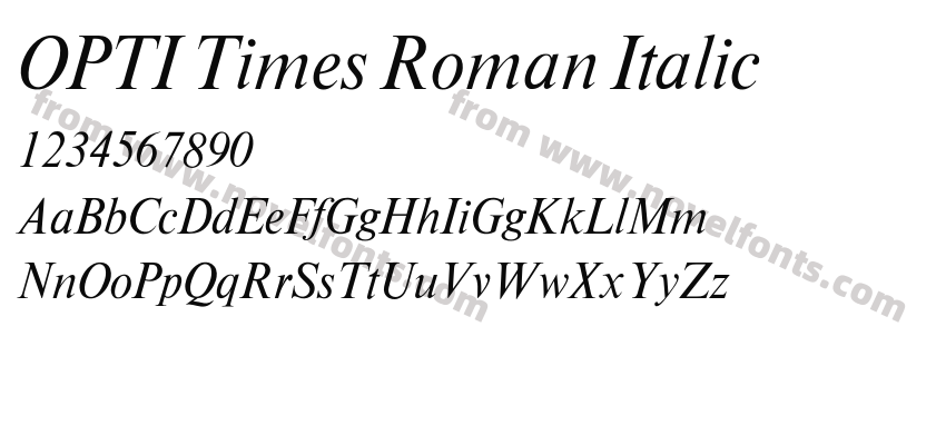 OPTI Times Roman ItalicPreview