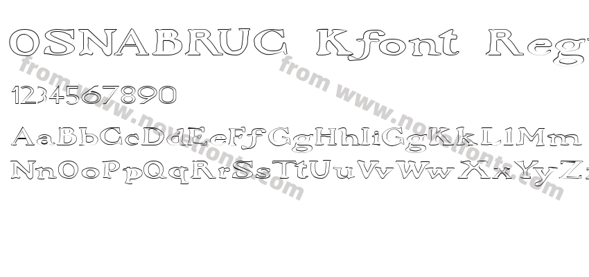 OSNABRUC Kfont RegularPreview