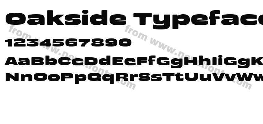 Oakside Typeface RegularPreview
