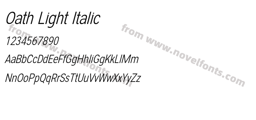 Oath Light ItalicPreview