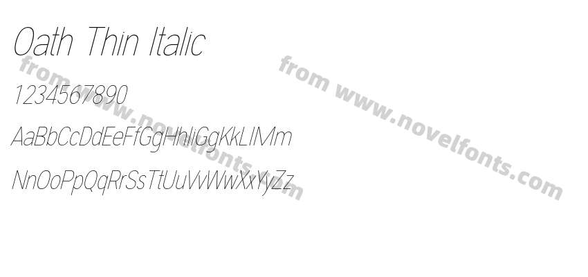Oath Thin ItalicPreview