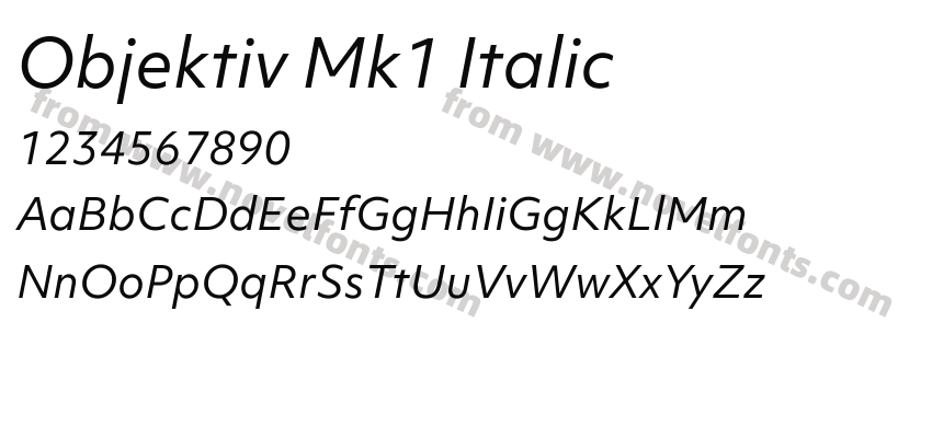 Objektiv Mk1 ItalicPreview