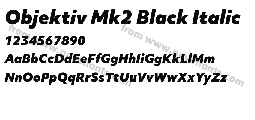 Objektiv Mk2 Black ItalicPreview