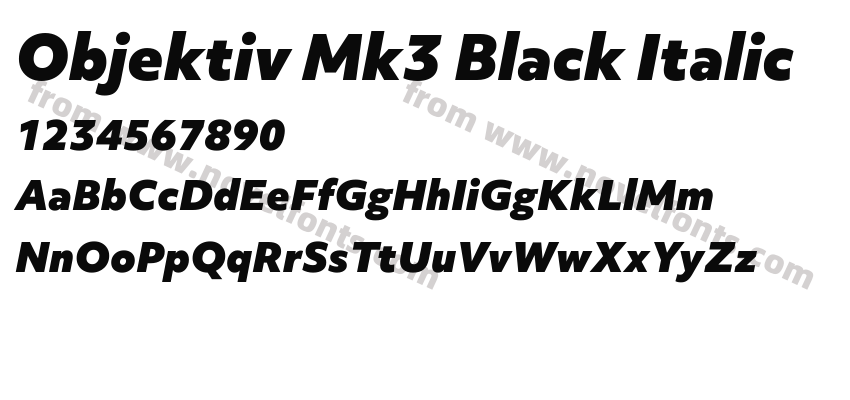 Objektiv Mk3 Black ItalicPreview