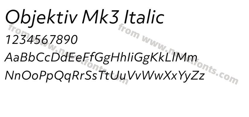 Objektiv Mk3 ItalicPreview