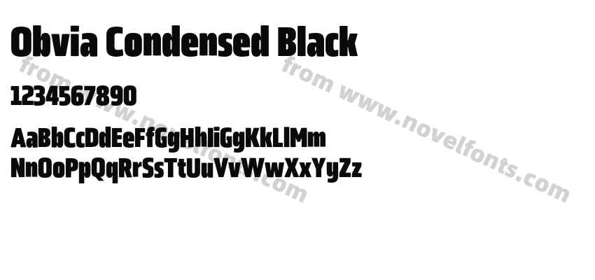 Obvia Condensed BlackPreview
