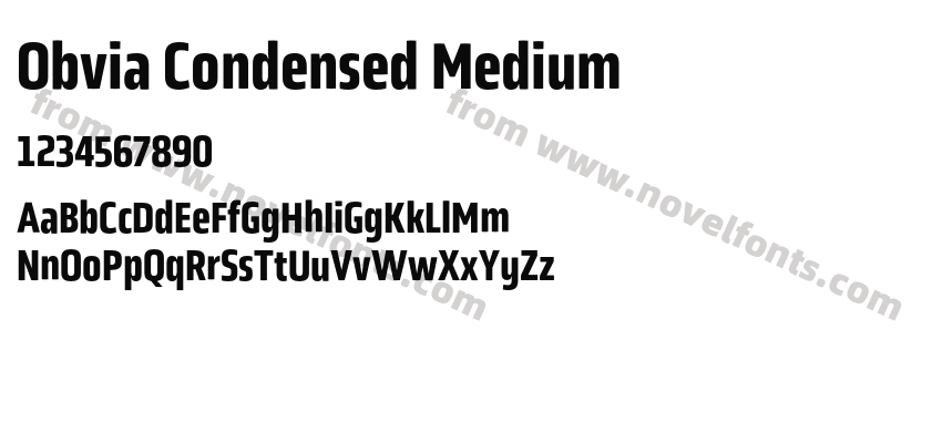 Obvia Condensed MediumPreview