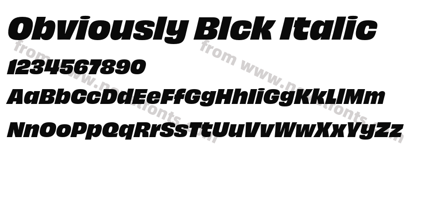 Obviously Blck ItalicPreview