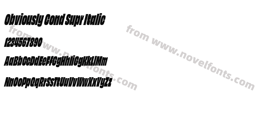 Obviously Cond Supr ItalicPreview