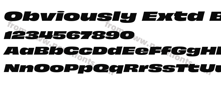 Obviously Extd Blck ItalicPreview