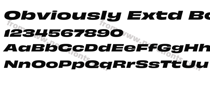 Obviously Extd Bold Bold ItalicPreview