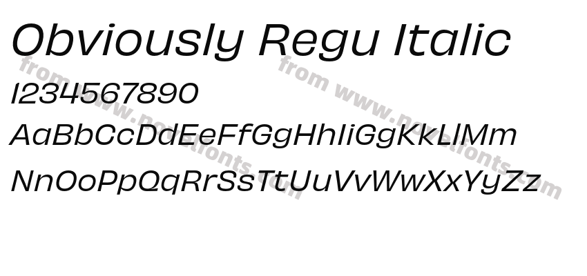 Obviously Regu ItalicPreview