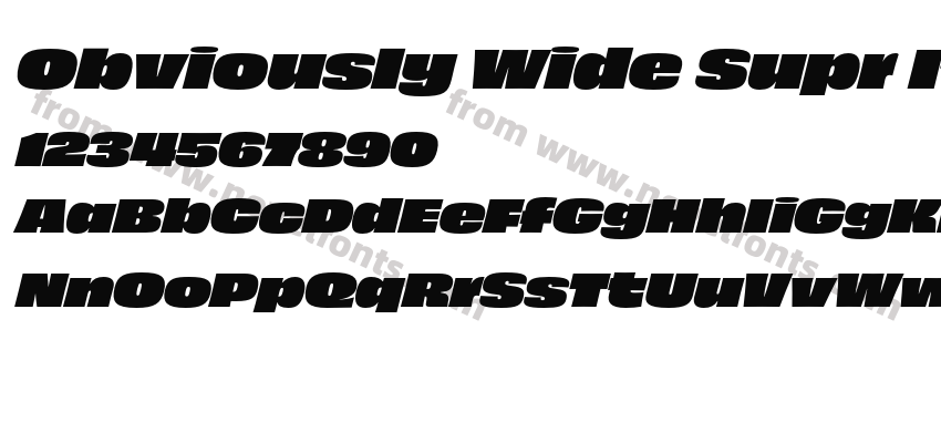 Obviously Wide Supr ItalicPreview