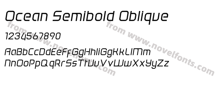 Ocean Semibold ObliquePreview