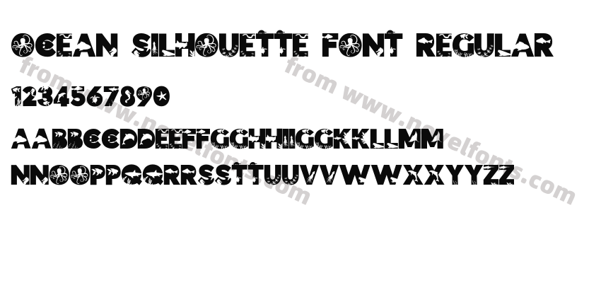 Ocean Silhouette Font RegularPreview