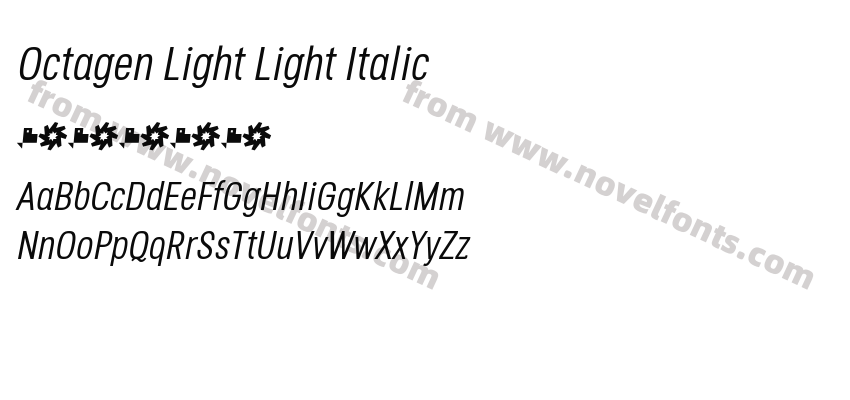 Octagen Light Light ItalicPreview