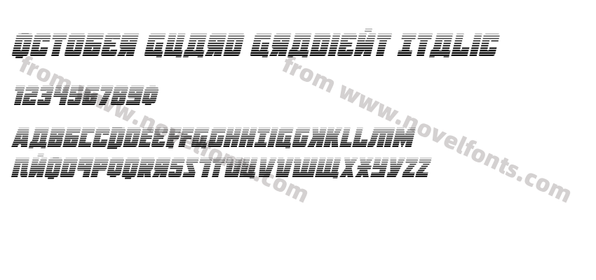 October Guard Gradient ItalicPreview