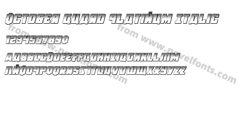 October Guard Platinum ItalicPreview
