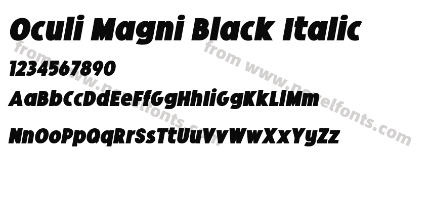 Oculi Magni Black ItalicPreview