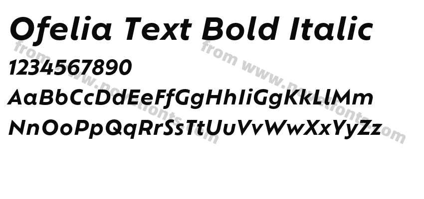 Ofelia Text Bold ItalicPreview