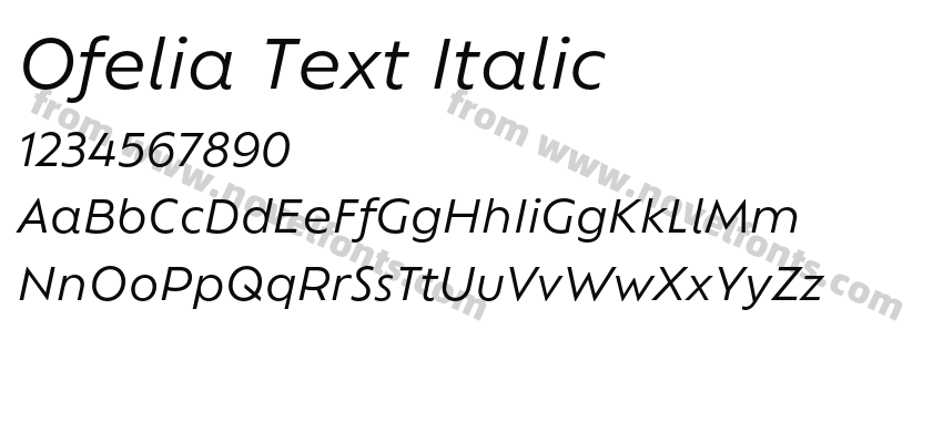 Ofelia Text ItalicPreview