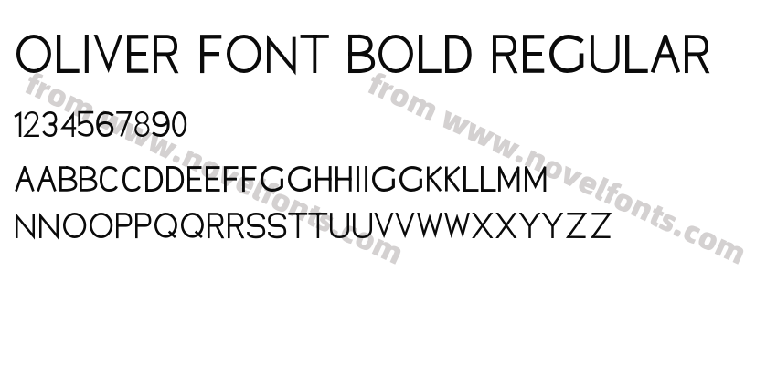 Oliver Font Bold RegularPreview