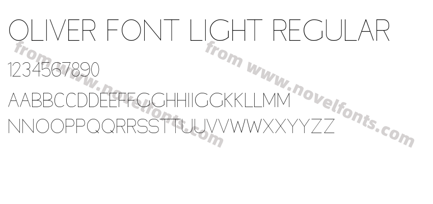 Oliver Font Light RegularPreview