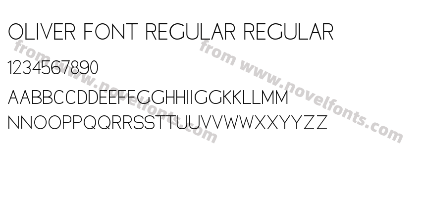 Oliver Font Regular RegularPreview