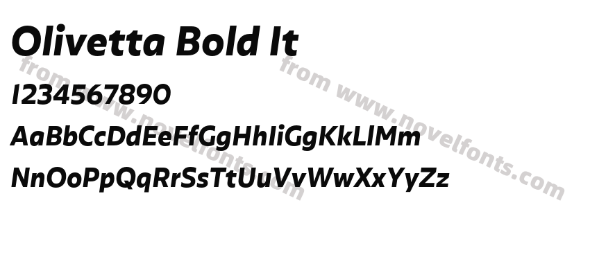 Olivetta Bold ItPreview
