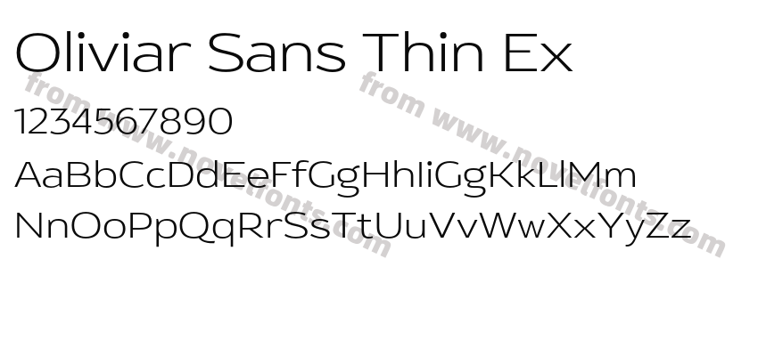 Oliviar Sans Thin ExPreview