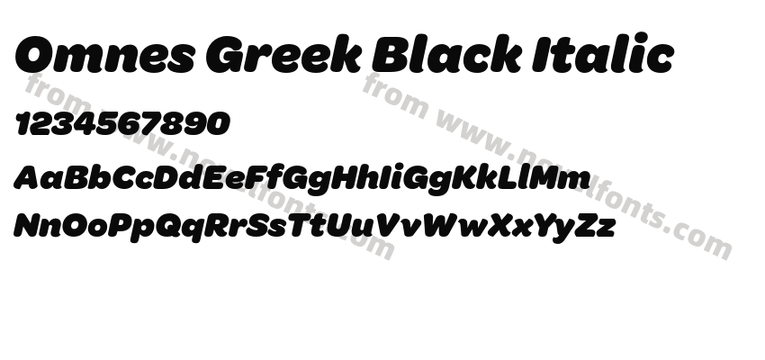 Omnes Greek Black ItalicPreview