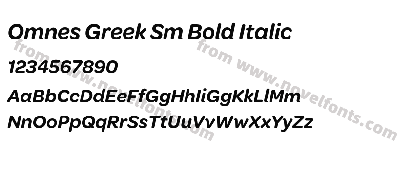Omnes Greek Sm Bold ItalicPreview