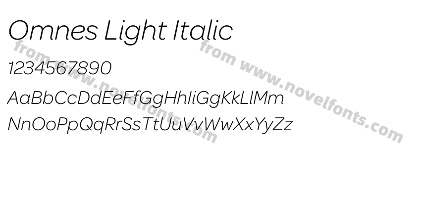 Omnes Light ItalicPreview