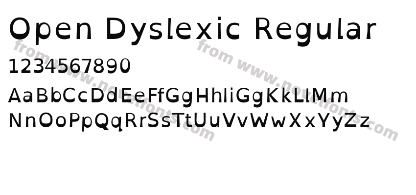 Open Dyslexic RegularPreview