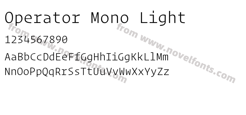 Operator Mono LightPreview