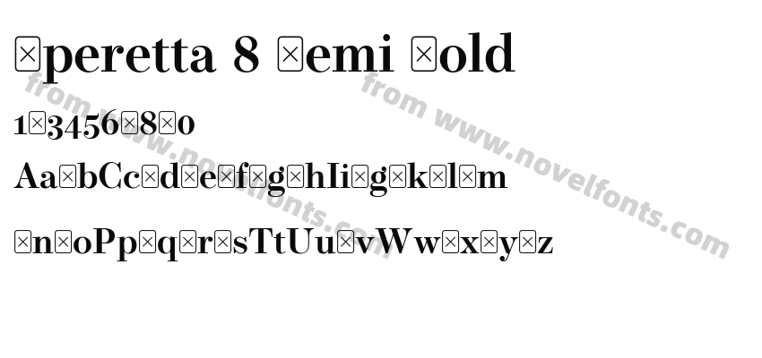 Operetta 8 Demi BoldPreview