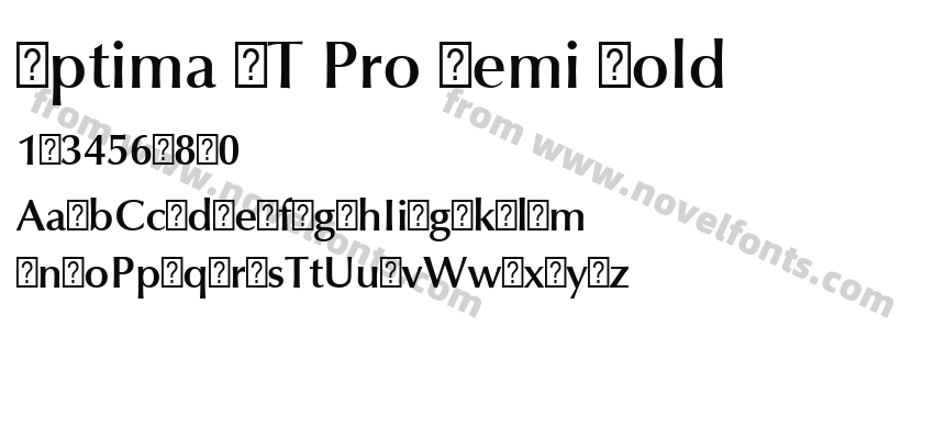 Optima LT Pro Demi BoldPreview