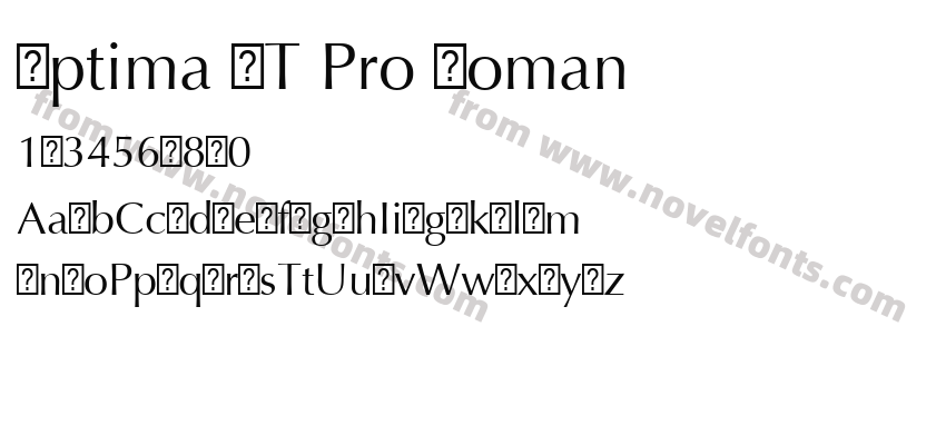 Optima LT Pro RomanPreview